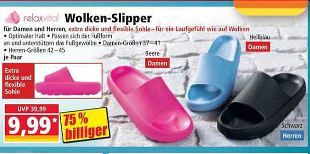 relaxvital Wolken-Slipper für Damen und Herren