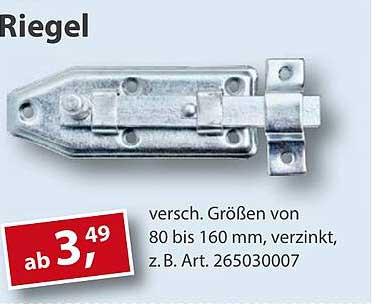 Riegel in verschiedenen Größen - vielseitig einsetzbar