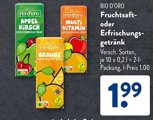 RIO D'ORO Fruchtsaft- oder Erfrischungsgetränk