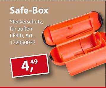 Safe-Box Stecker Schutz für außen (IP44)