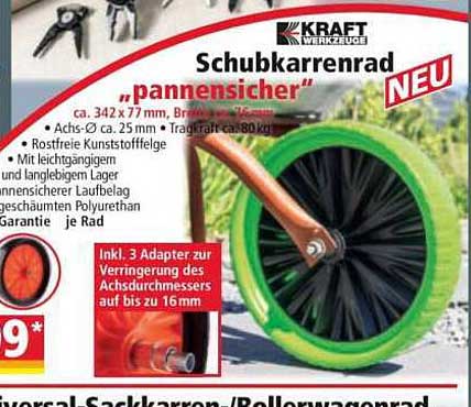 Schubkarrenrad "pannensicher"