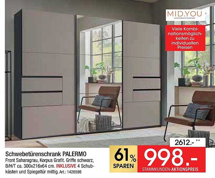 Schwebetürenschrank PALERMO