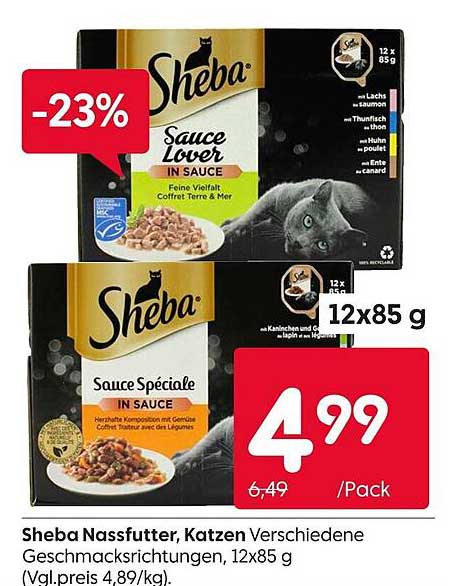 Sheba Nassfutter für Katzen - Sauce Lover und Sauce Spéciale