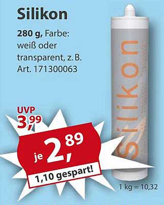Silikon 280 g in weiß oder transparent
