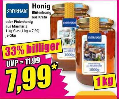 SMYRNA® Blütenhonig oder Pinienhonig aus Marmaris