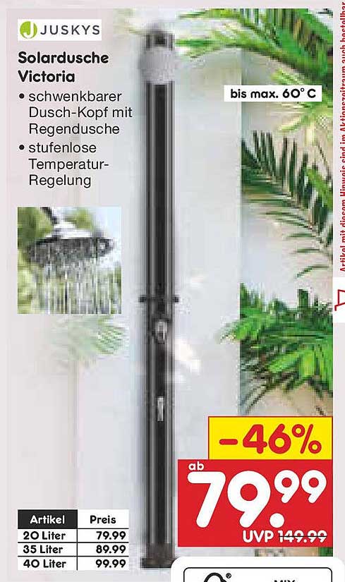 Solar-Dusche Victoria