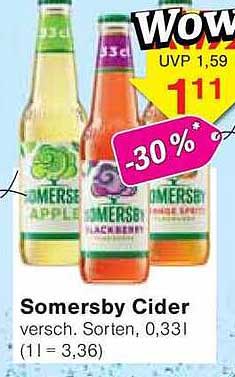 Somersby Cider in verschiedenen Sorten, 0,33l