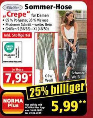 Sommer-Hose "Crepe" für Damen