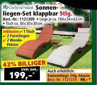 Sonnenliegen-Set klappbar 5tlg.