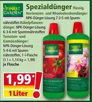 Spezialdünger flüssig für Hortensien und Rhododendren
