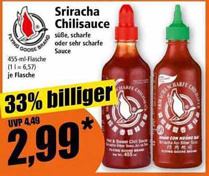 Sriracha Chilisauce 455 ml - 33% günstiger im Norma-Prospekt