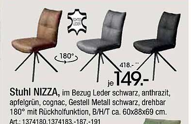 Stuhl Nizza - Komfort trifft Stil