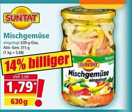 SUNTAT Mischgemüse 630 g eingemacht