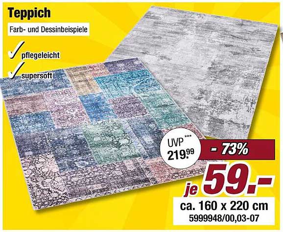 Teppich – Farb- und Dessinbeispiele
