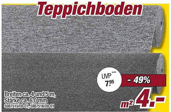 Teppichboden in verschiedenen Breiten - nur hier erhältlich!