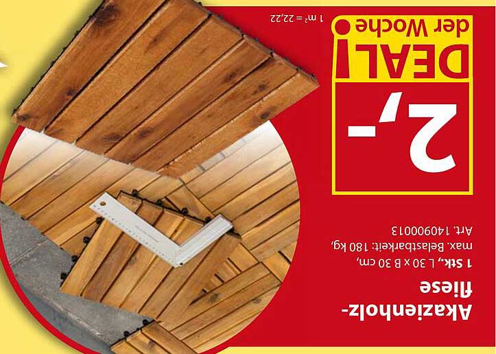 Terrassendielen-Set Akazienholz 1 Stück