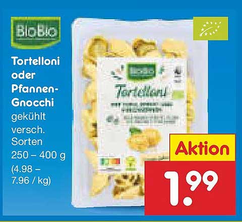 Tortelloni oder Pfannen-Gnocchi - gekühlt