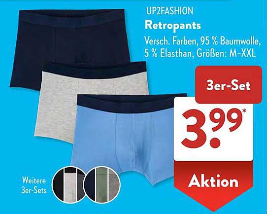 UP2FASHION Retropants 3er-Set
