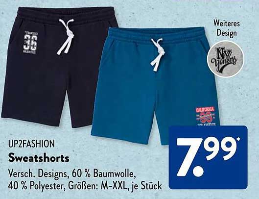 UP2FASHION Sweatshorts in verschiedenen Designs