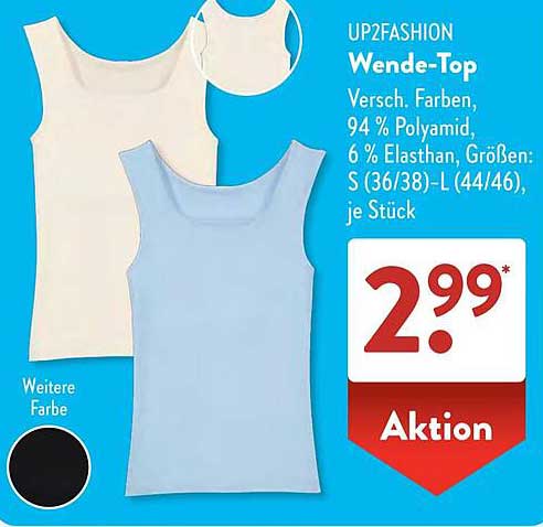 UP2FASHION Wende-Top in verschiedenen Farben