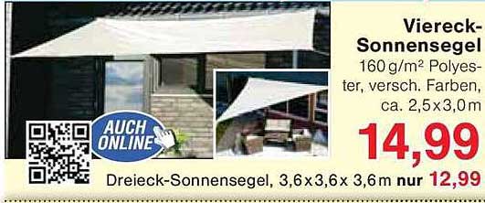 Viereck-Sonnensegel