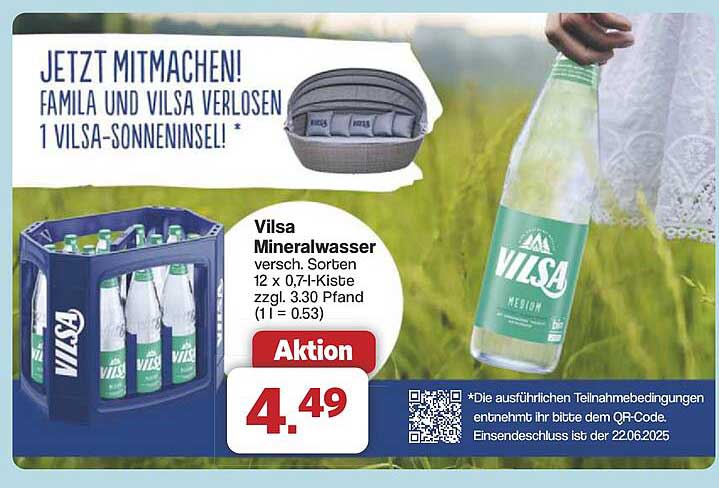 Vilsa Mineralwasser 12 x 0,7l - Aktion