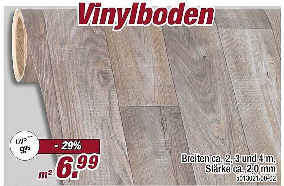 Vinylboden - 29% Rabatt auf m²-Preise