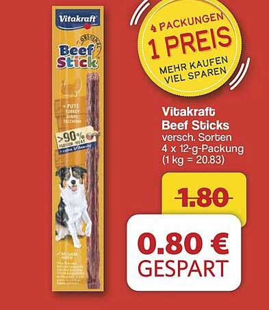 Vitakraft Beef Sticks - Hundesnack mit großem Sparpotential