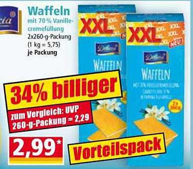 Waffeln mit 70% Vanillecremefüllung - XXL Vorteilspack