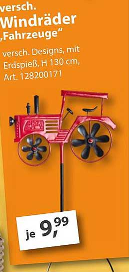 Windräder "Fahrzeuge" – Bunte Gartenaccessoires