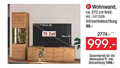 Wohneleganz neu definiert: Stilvolle Wohnwand mit Vitrinenbeleuchtung