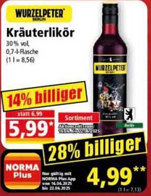 WURZELPETER Kräuterlikör 0,7l