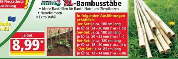 XL-Bambusstäbe von PowerGarden – die ideale Rankhilfe für Ihren Garten