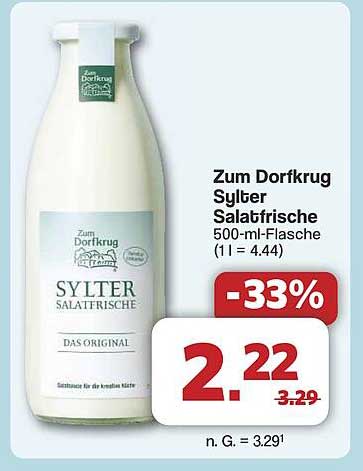 Zum Dorfkrug Sylter Salatfrische 500-ml-Flasche