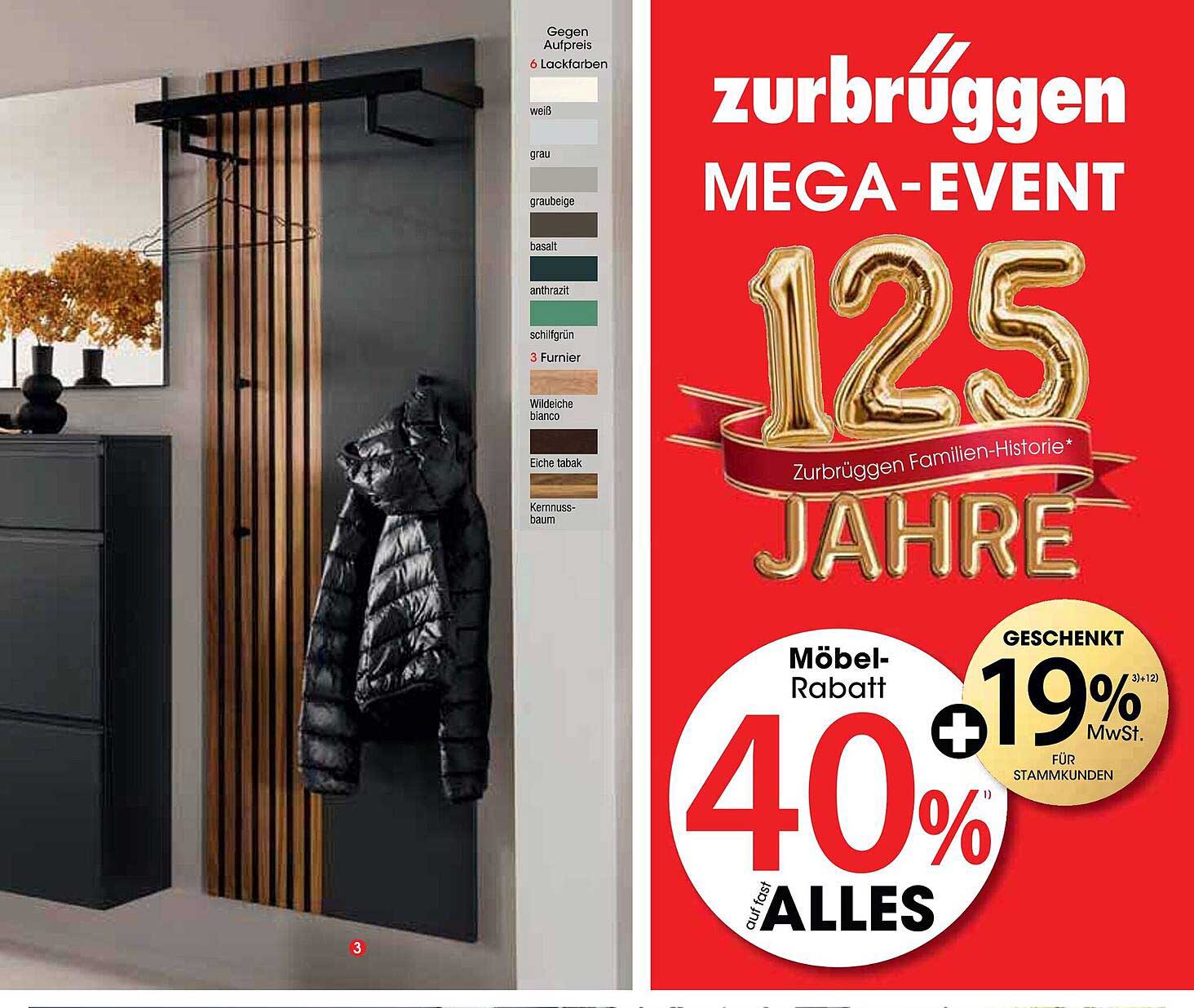 Zurbrüggen Mega-Event: 40% Rabatt auf alles!