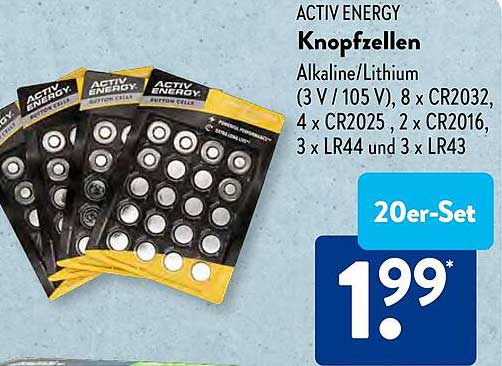 ACTIV ENERGY Knopfzellen