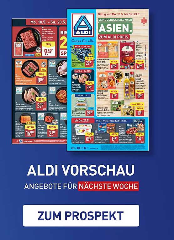 ALDI VORSCHAU ANGEBOTE FÜR NÄCHSTE WOCHE