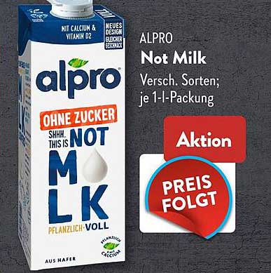 ALPRO Not Milk Versch. Sorten; je 1-L-Packung