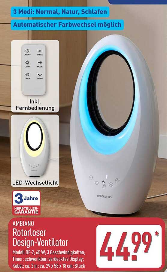 AMBIANO Rotorloser Design-Ventilator