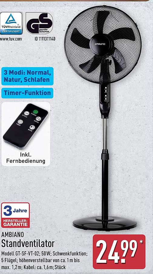 AMBIANO Standventilator