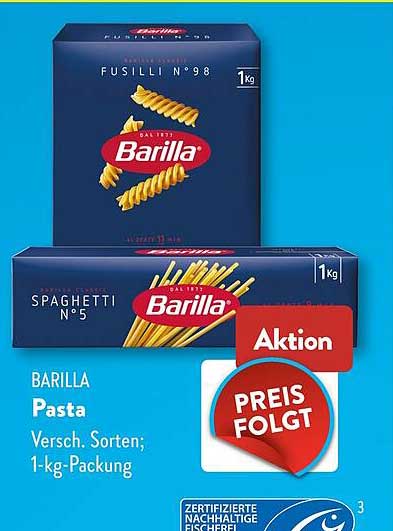 BARILLA Pasta Versch. Sorten; 1-kg-Packung