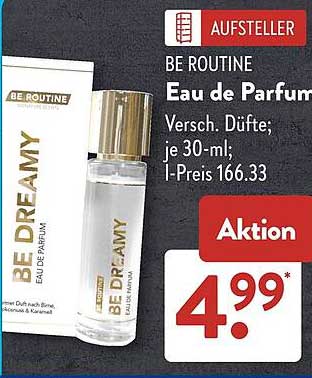 BE ROUTINE Eau de Parfum Versch. Düfte; je 30-ml; 1 l-Preis 166.33