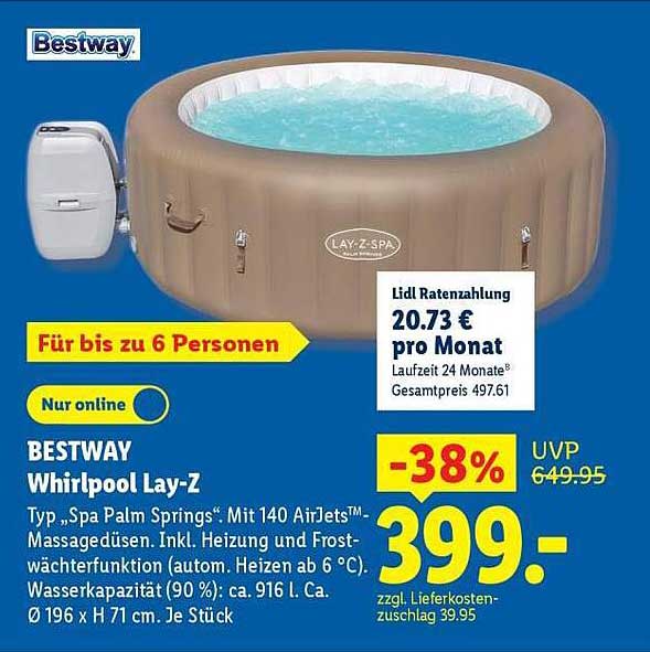 BESTWAY Whirlpool Lay-Z Typ „Spa Palm Springs“