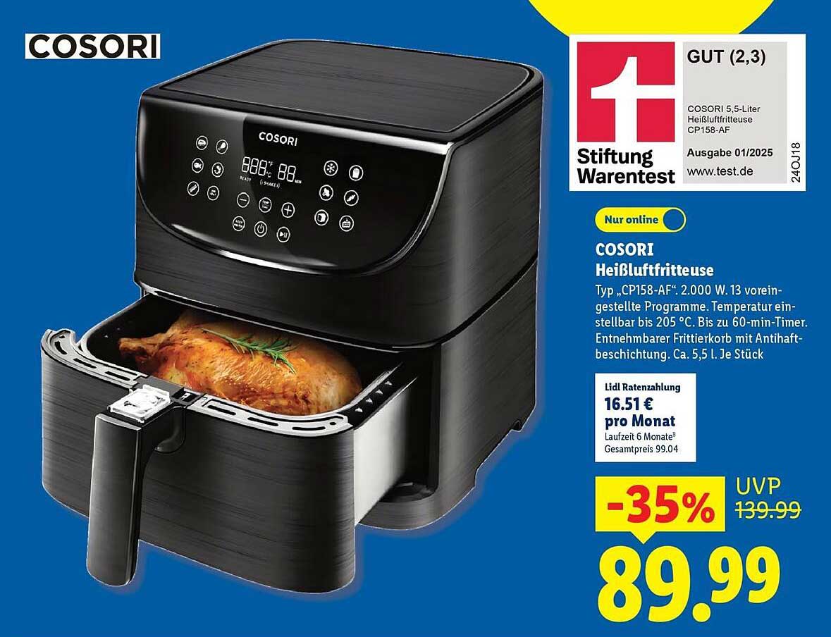 COSORI Heißluftfritteuse