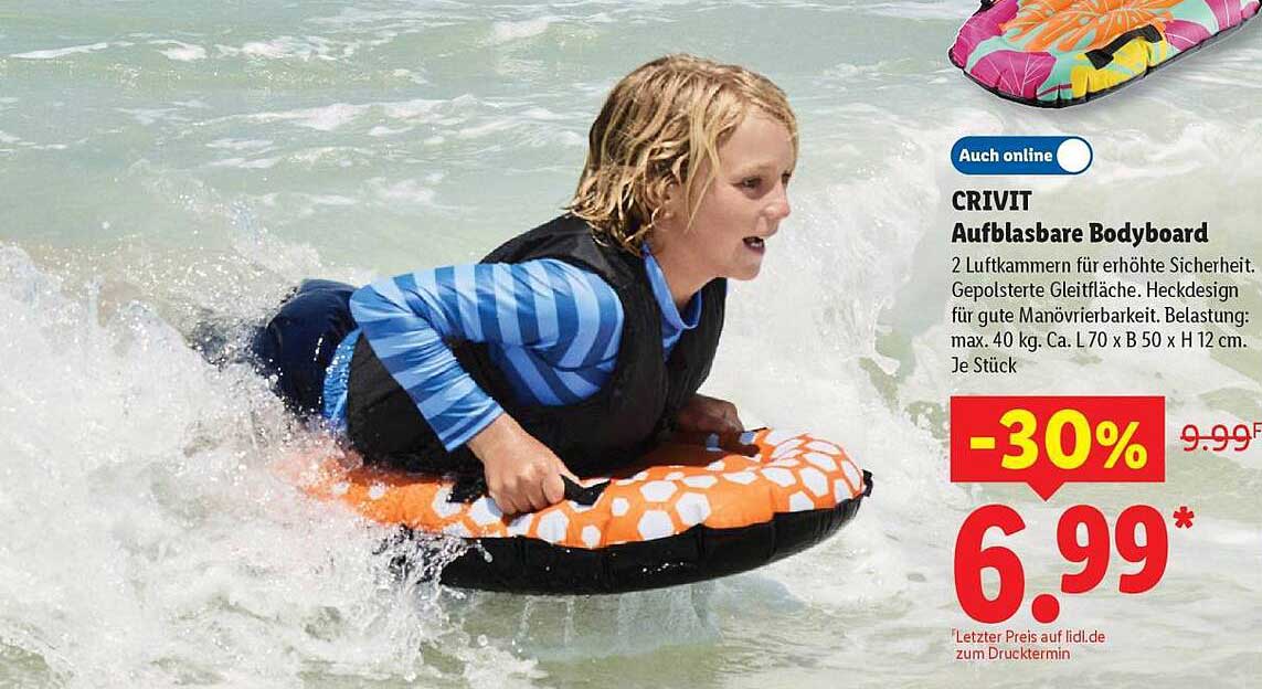 CRIVIT Aufblasbare Bodyboard
