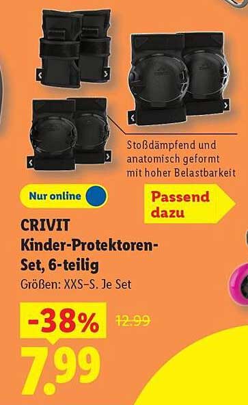 CRIVIT Kinder-Protektoren-Set, 6-teilig