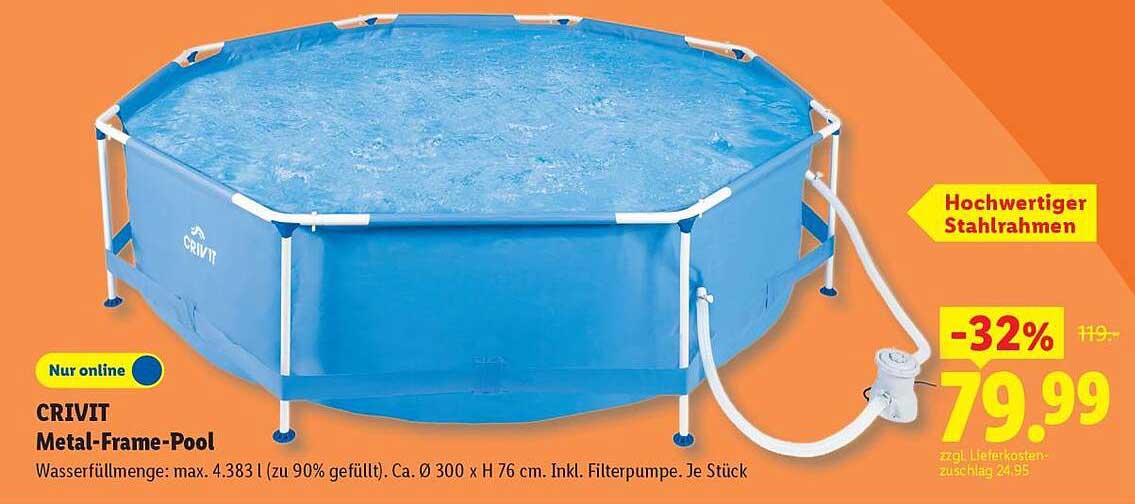 CRIVIT Metal-Frame-Pool