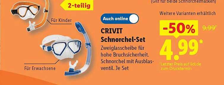 CRIVIT Schnorchel-Set
