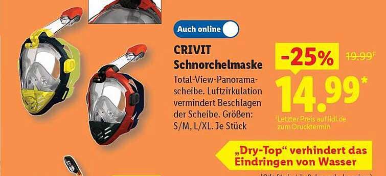 CRIVIT Schnorchelmaske