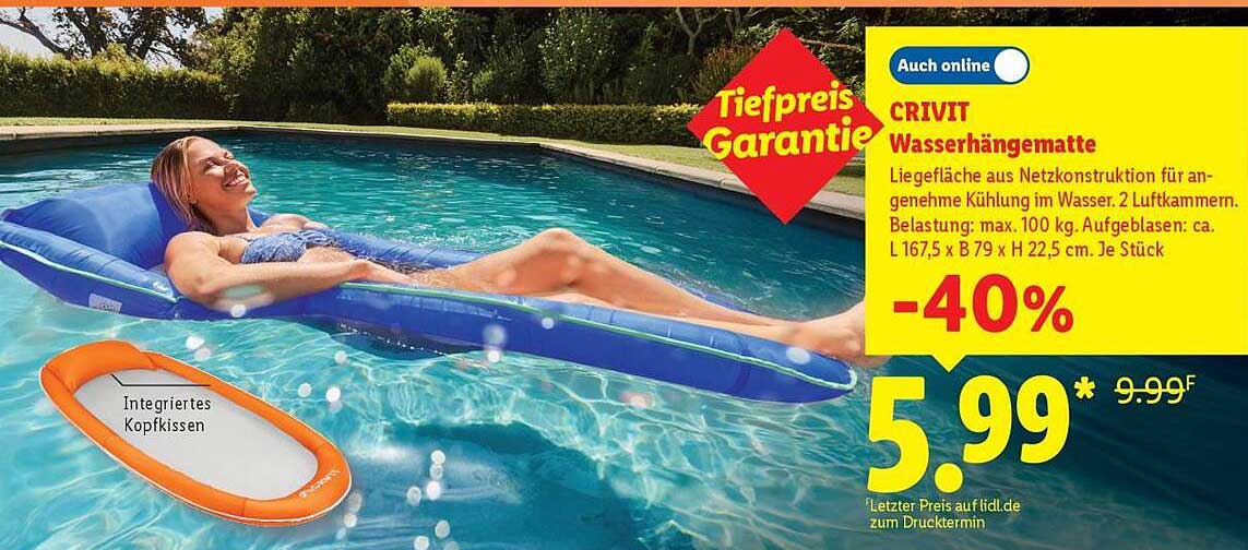 CRIVIT Wasserhängematte
